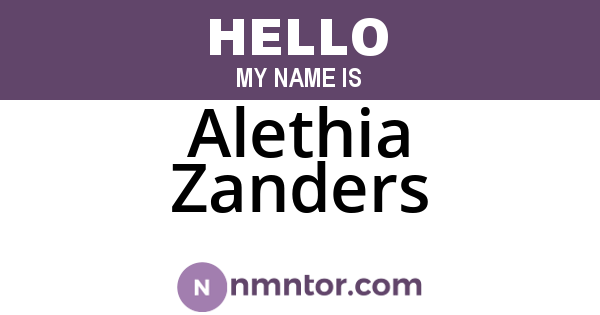 Alethia Zanders