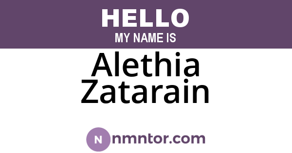 Alethia Zatarain