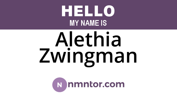 Alethia Zwingman
