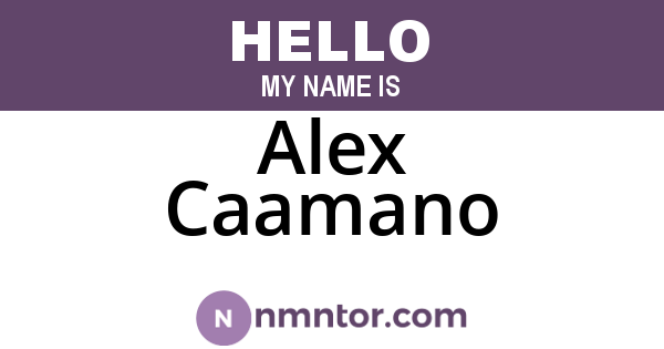Alex Caamano