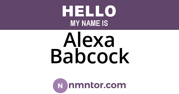 Alexa Babcock