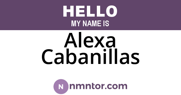 Alexa Cabanillas