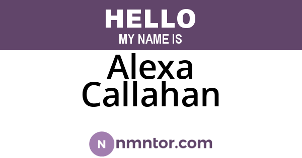 Alexa Callahan