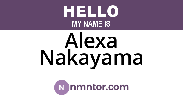 Alexa Nakayama