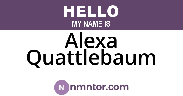 Alexa Quattlebaum