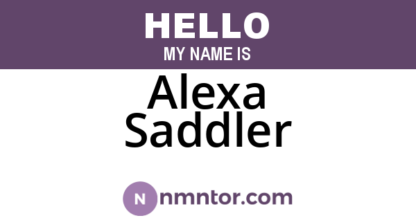 Alexa Saddler