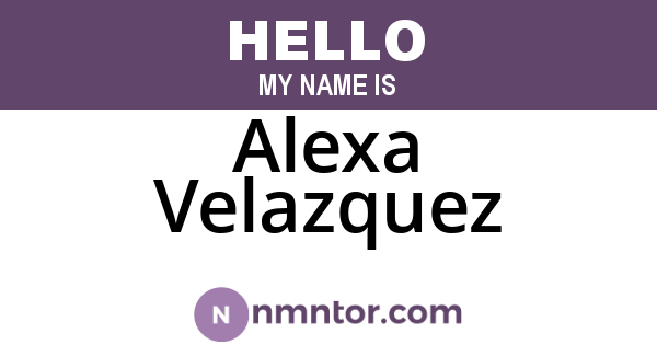 Alexa Velazquez