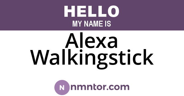 Alexa Walkingstick