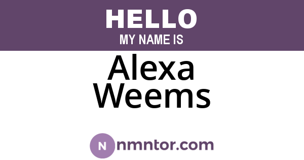 Alexa Weems