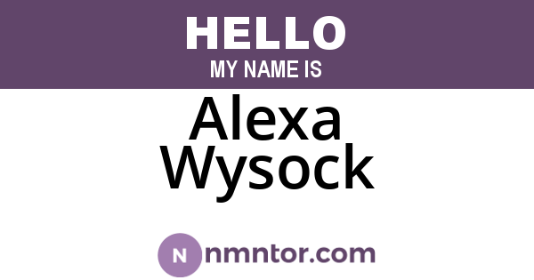 Alexa Wysock