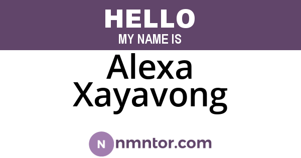 Alexa Xayavong