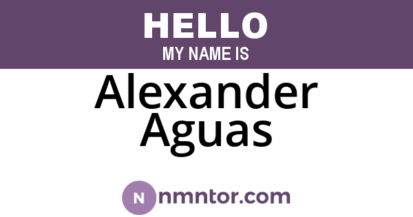 Alexander Aguas