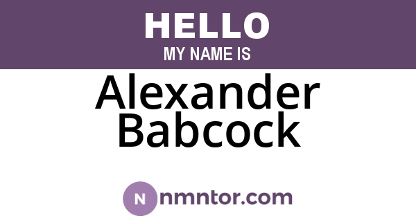 Alexander Babcock