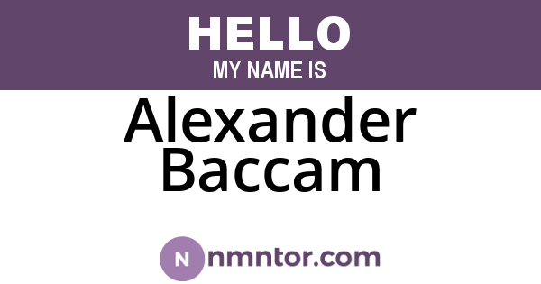 Alexander Baccam