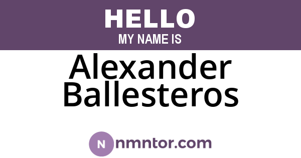 Alexander Ballesteros