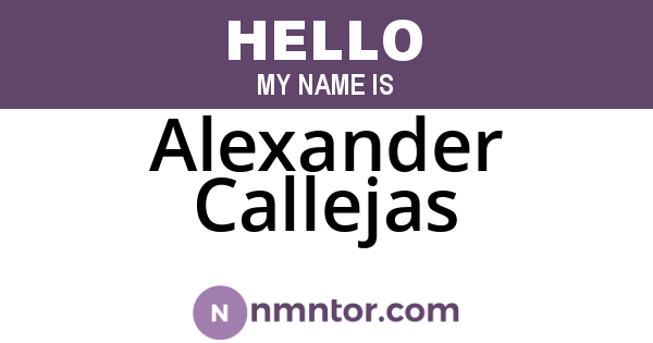 Alexander Callejas