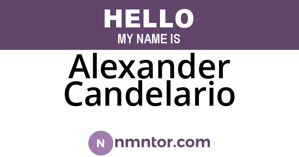 Alexander Candelario