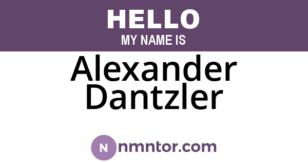 Alexander Dantzler