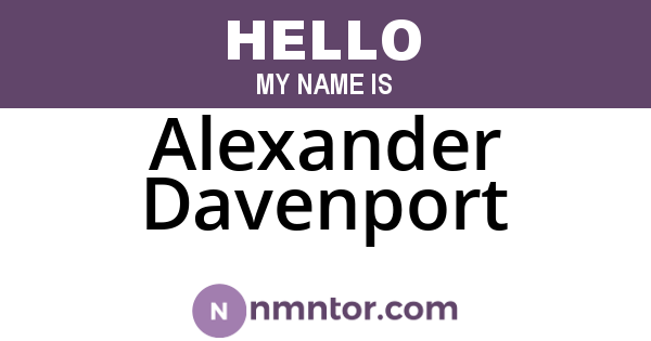Alexander Davenport