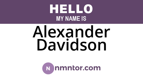 Alexander Davidson