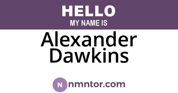 Alexander Dawkins