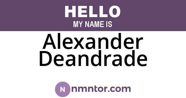 Alexander Deandrade