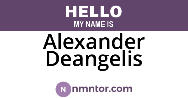 Alexander Deangelis