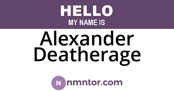 Alexander Deatherage