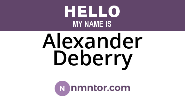 Alexander Deberry