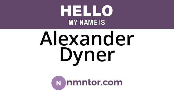 Alexander Dyner