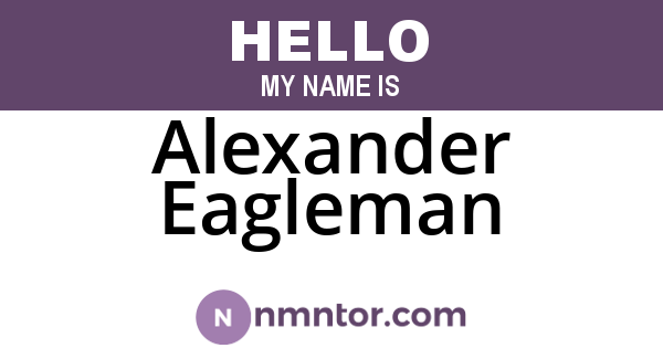 Alexander Eagleman