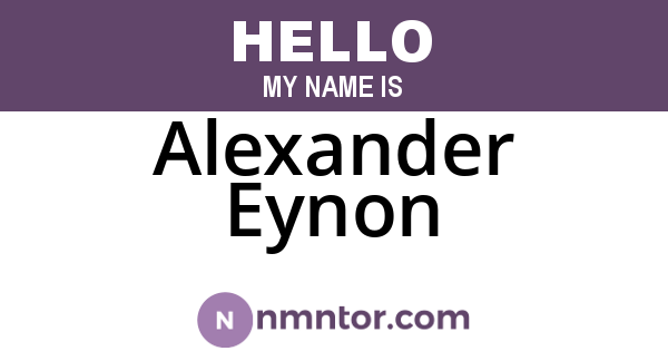 Alexander Eynon