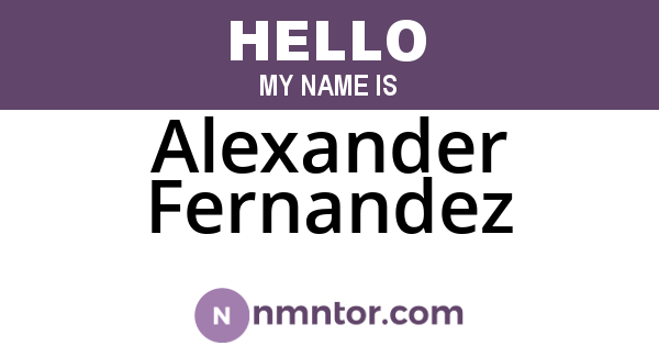 Alexander Fernandez