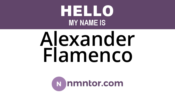 Alexander Flamenco