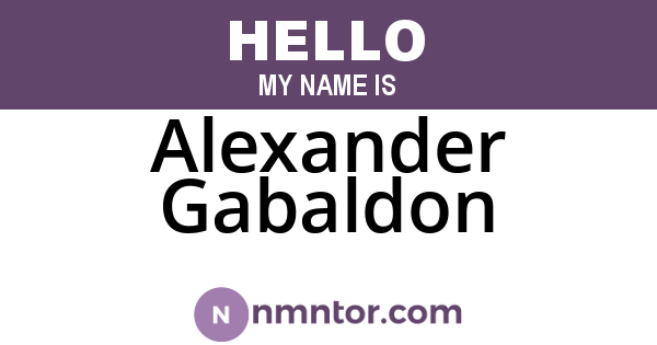 Alexander Gabaldon