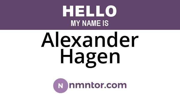 Alexander Hagen