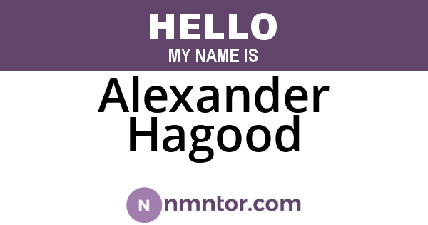 Alexander Hagood