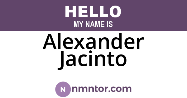 Alexander Jacinto