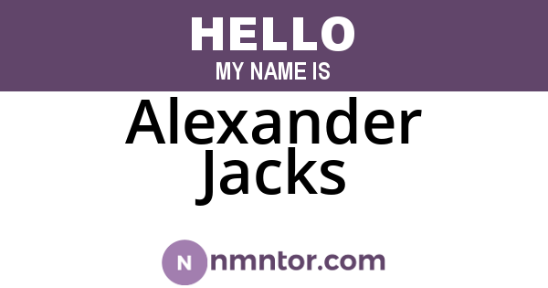 Alexander Jacks