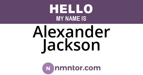 Alexander Jackson