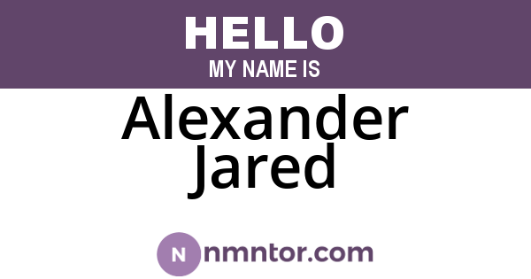 Alexander Jared