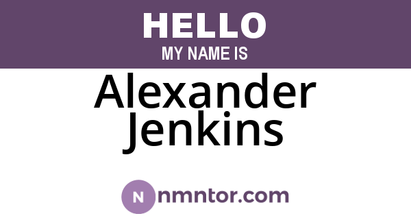 Alexander Jenkins