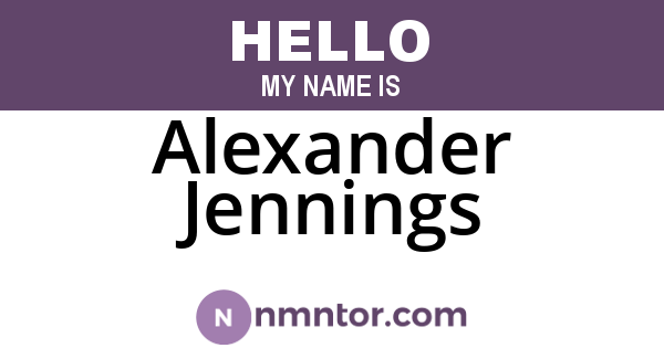 Alexander Jennings
