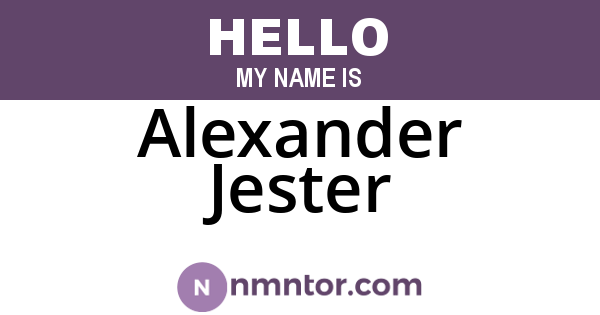 Alexander Jester