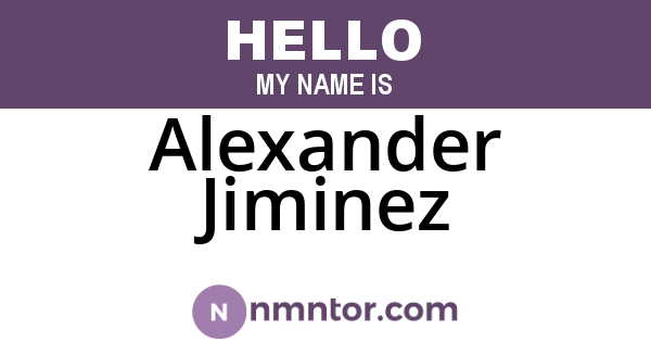 Alexander Jiminez