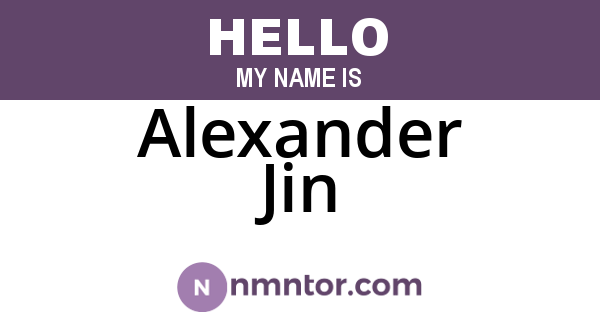 Alexander Jin