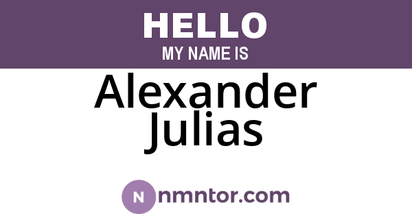 Alexander Julias