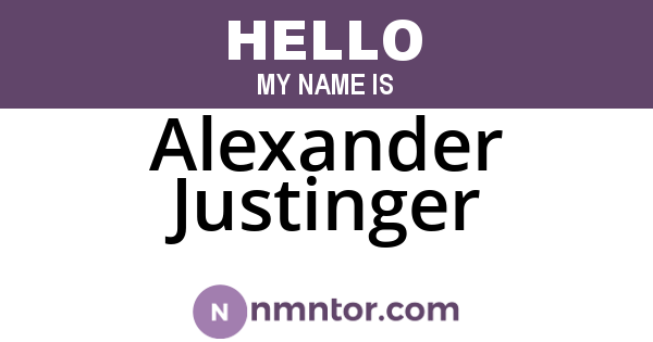 Alexander Justinger