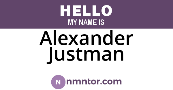 Alexander Justman