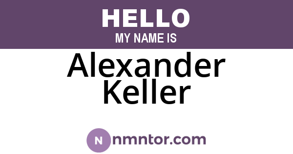 Alexander Keller